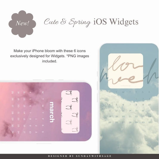 6 Cute & Spring iOS Widgets