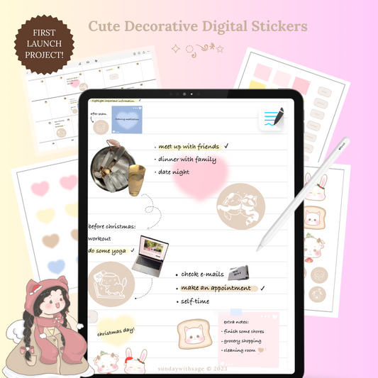 Cute Deco Digital Sticker Pack